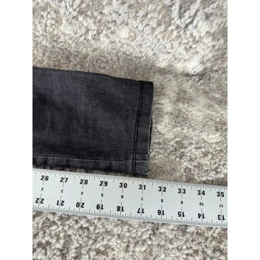 Vince Size‎ 10 Stretch Snap Button Denim Jeans Gray Flat Front Casual